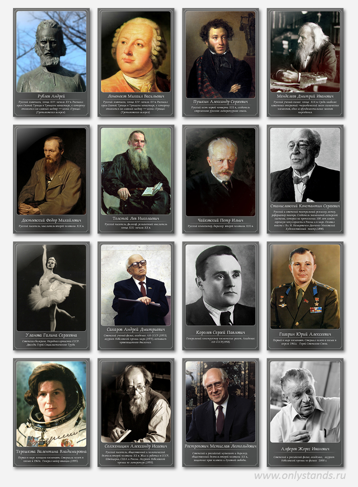 Комплект плакатов "Деятели науки и культуры, общественные деятели России" со с кидкой 10%